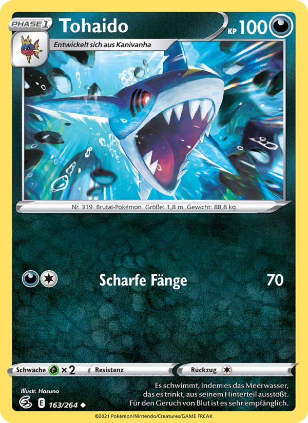 Tohaido 163 — Fusions Angriff (German Pokémon TCG card)