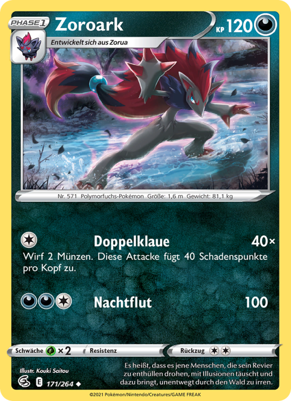 Zoroark 171 — Fusions Angriff (German Pokémon TCG card)