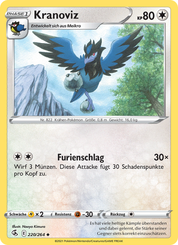 Kranoviz 220 — Fusions Angriff (German Pokémon TCG card)