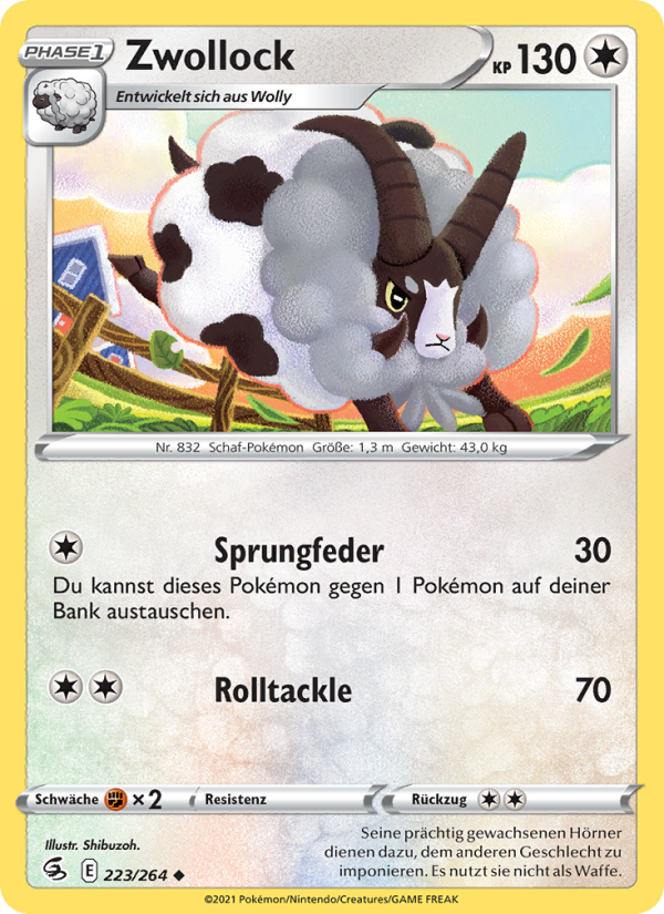 Zwollock 223 — Fusions Angriff (German Pokémon TCG card)