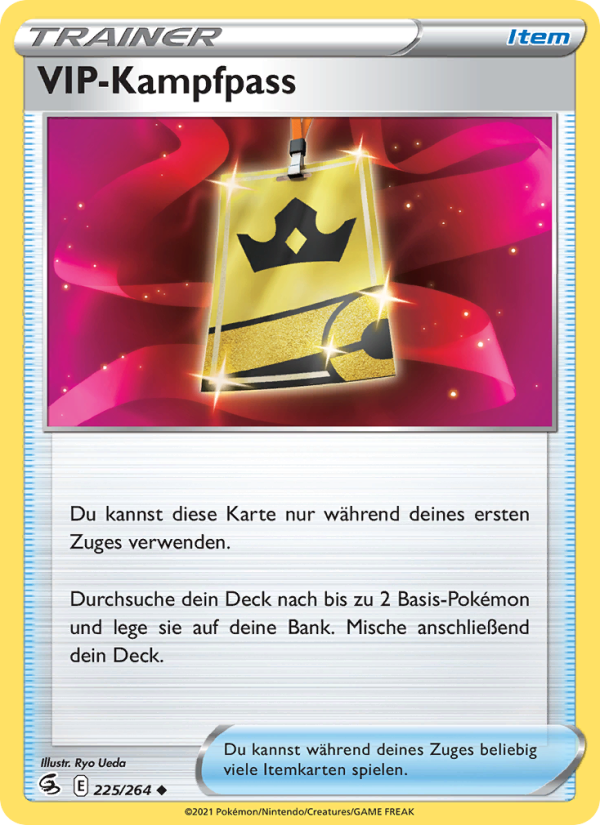 VIP-Kampfpass 225 — Fusions Angriff (German Pokémon TCG card)