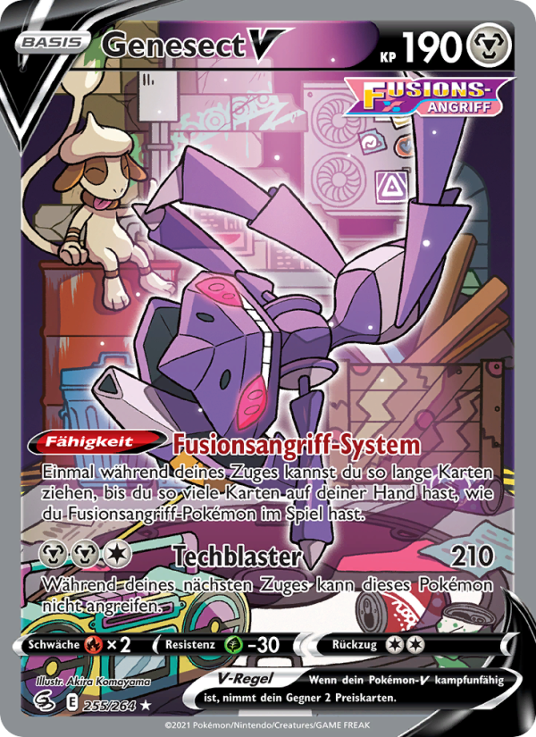 Genesect V 255 — Fusions Angriff (German Pokémon TCG card)