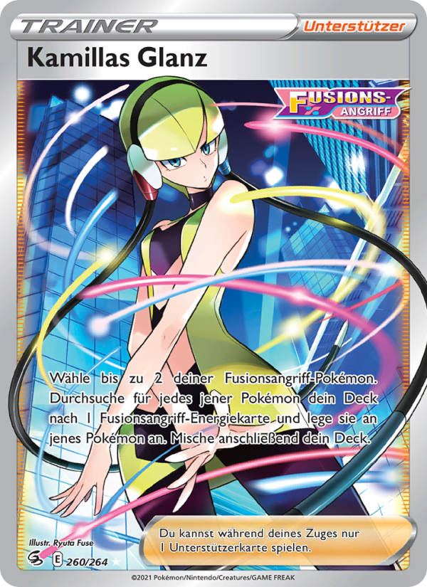 Kamillas Glanz 260 — Fusions Angriff (German Pokémon TCG card)