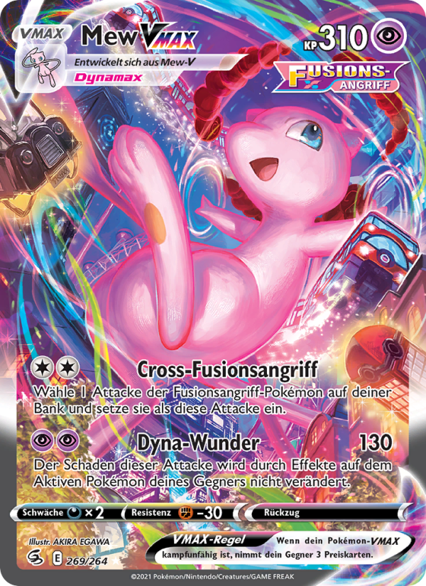 Mew VMAX 269 — Fusions Angriff (German Pokémon TCG card)