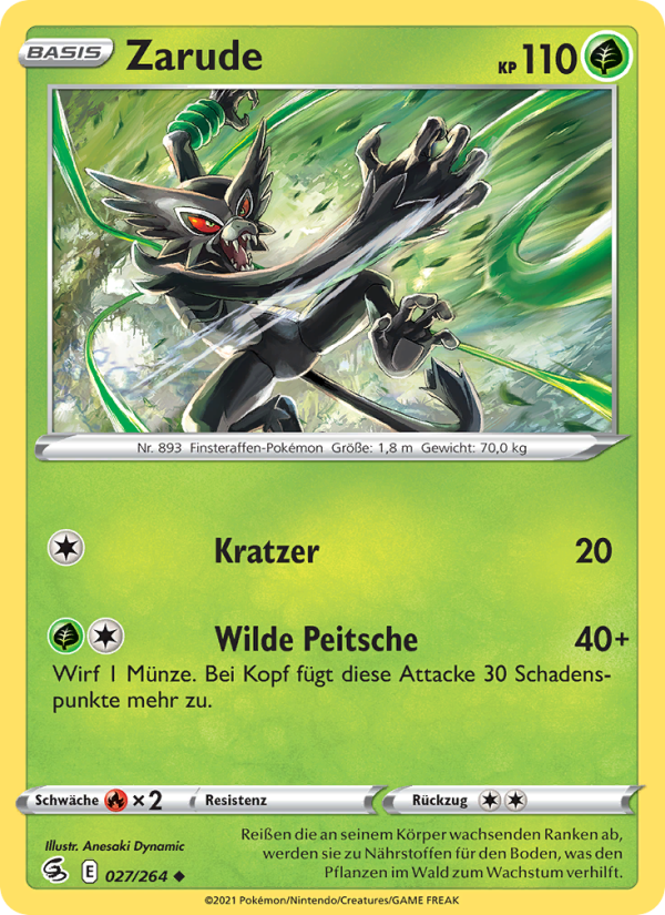 Zarude 27 — Fusion Strike (German Pokémon TCG card)