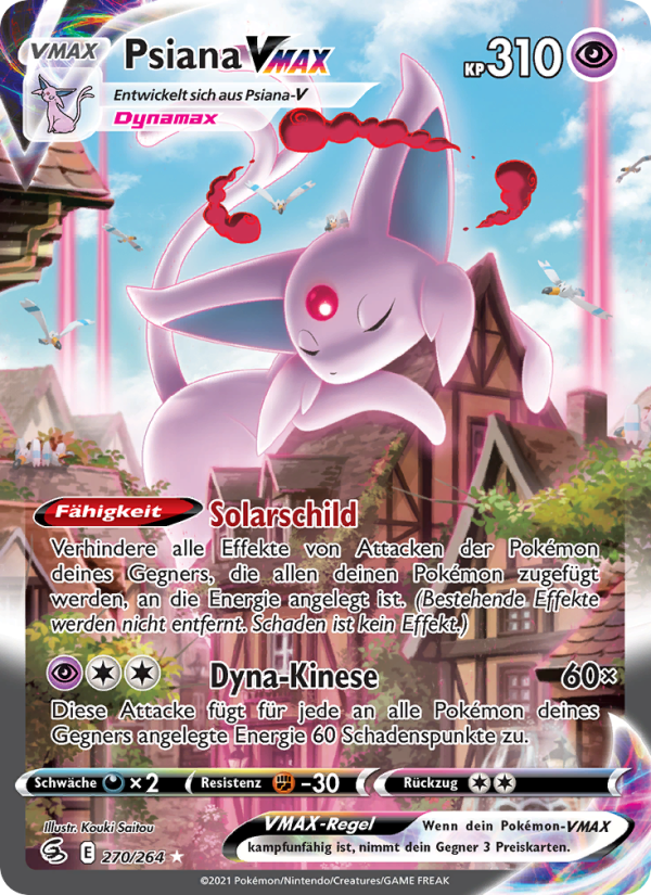 Psiana VMAX 270 — Fusions Angriff (German Pokémon TCG card)