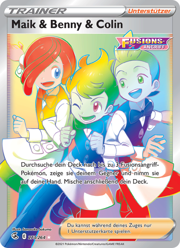 Maik & Benny & Colin 273 — Fusions Angriff (German Pokémon TCG card)