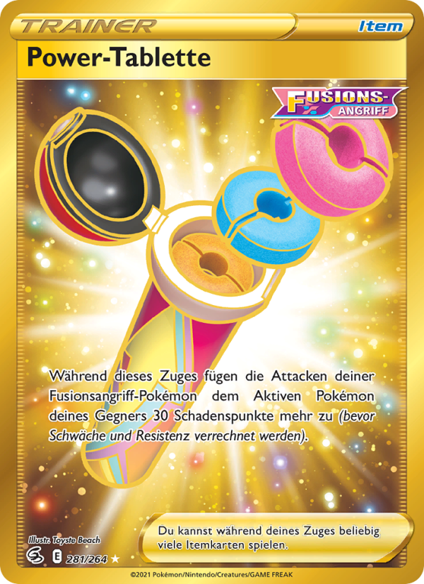 Power-Tablette 281 — Fusions Angriff (German Pokémon TCG card)