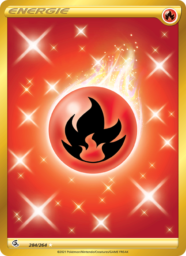 Feuer-Energie 284 — Fusions Angriff (German Pokémon TCG card)