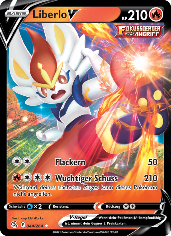Liberlo V 44 — Fusion Strike (German Pokémon TCG card)