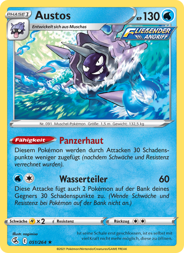 Austos 51 — Fusions Angriff (German Pokémon TCG card)