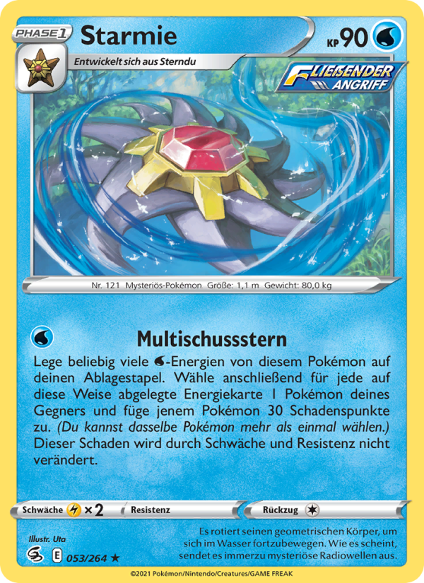 Starmie 53 — Fusions Angriff (German Pokémon TCG card)