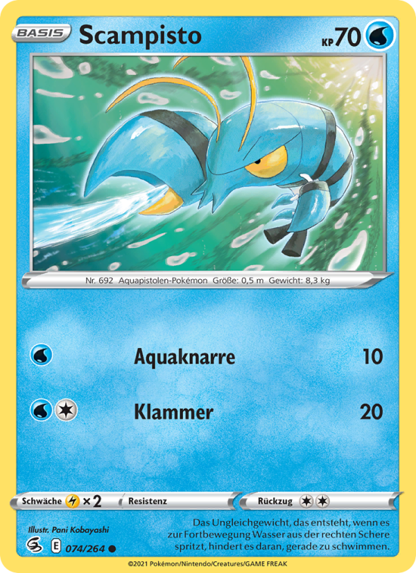 Scampisto 74 — Fusion Strike (German Pokémon TCG card)