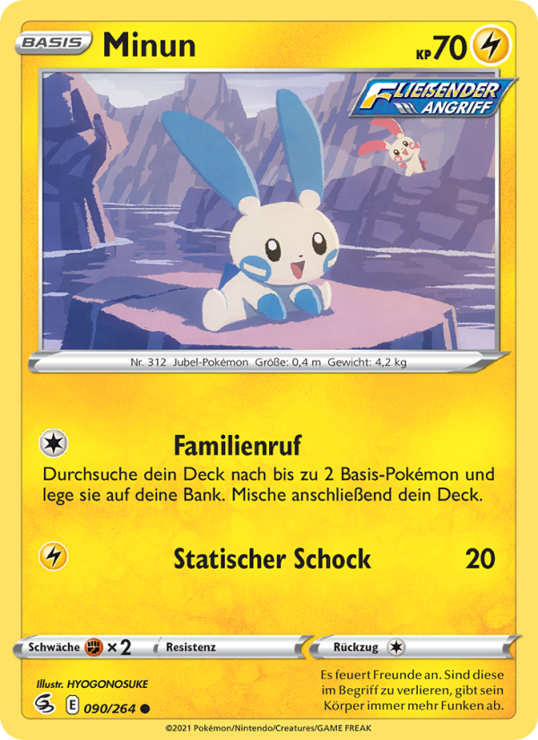 Minun 90 — Fusions Angriff (German Pokémon TCG card)