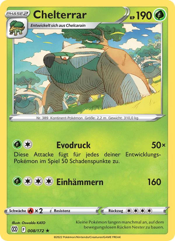 Chelterrar Pokémon TCG cards