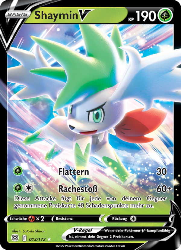 Shaymin V 013 — Brilliant Stars (German Pokémon TCG card)