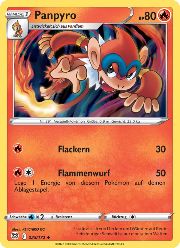 Panpyro Pokémon TCG cards