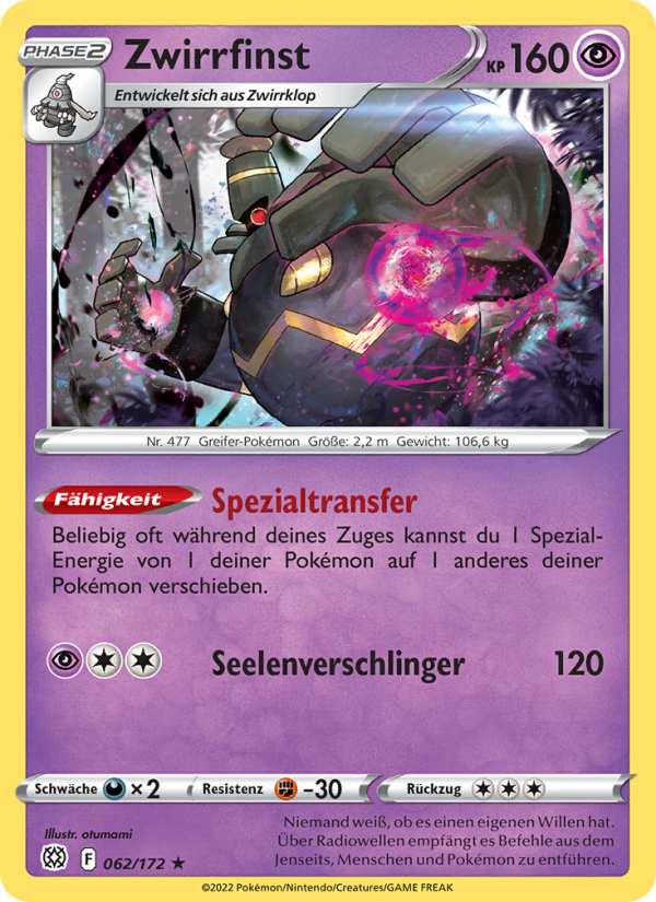 Zwirrfinst Pokémon TCG cards