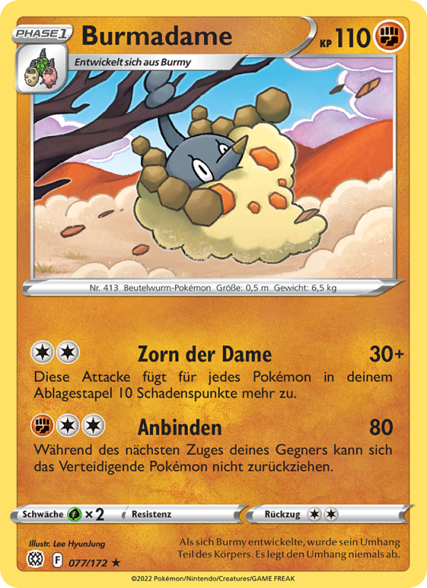 Burmadame 077 — Brilliant Stars (German Pokémon TCG card)