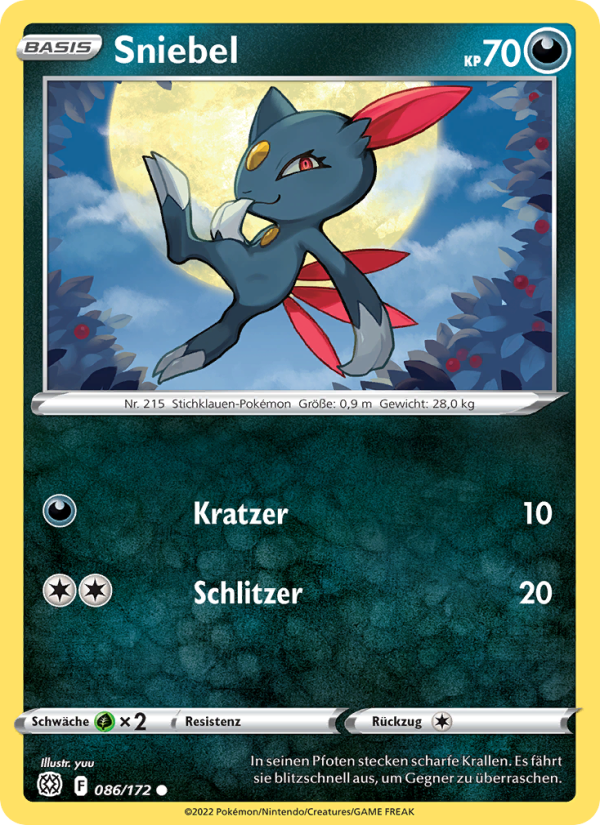 Sniebel 086 — Brilliant Stars (German Pokémon TCG card)