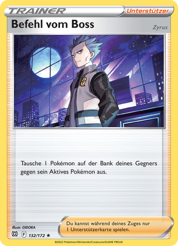 Befehl vom Boss 132 — Strahlende Sterne (German Pokémon TCG card)