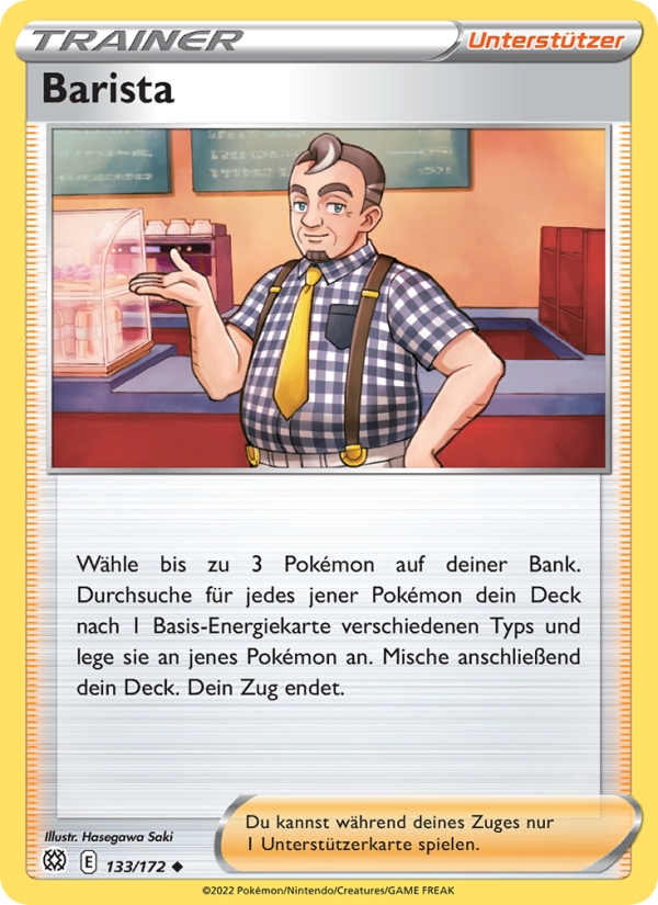 Barista 133 — Strahlende Sterne (German Pokémon TCG card)