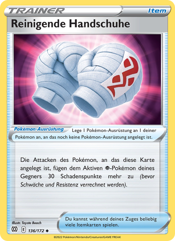 Reinigende Handschuhe 136 — Strahlende Sterne (German Pokémon TCG card)