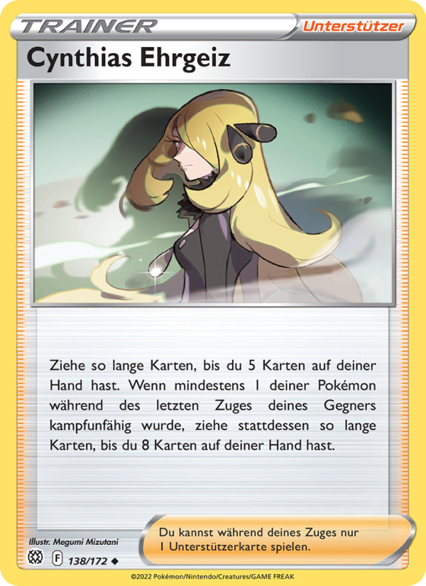 Cynthias Ehrgeiz 138 — Strahlende Sterne (German Pokémon TCG card)