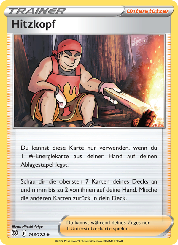 Hitzkopf 143 — Strahlende Sterne (German Pokémon TCG card)