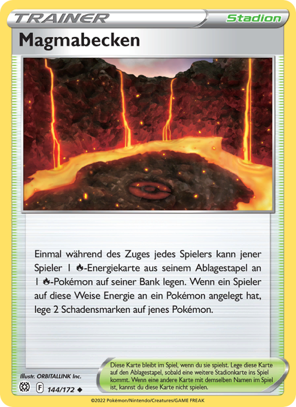 Magmabecken 144 — Strahlende Sterne (German Pokémon TCG card)
