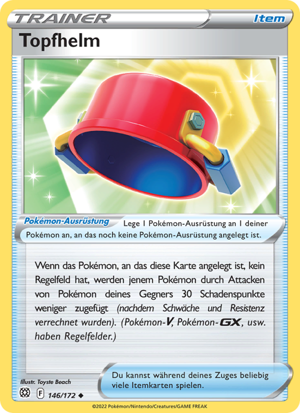 Topfhelm 146 — Strahlende Sterne (German Pokémon TCG card)