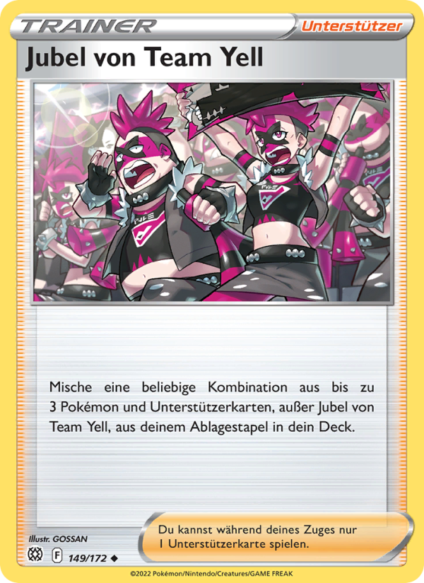 Jubel von Team Yell 149 — Strahlende Sterne (German Pokémon TCG card)