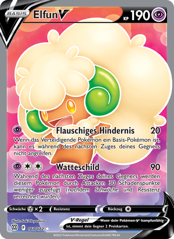 Elfun V 160 — Strahlende Sterne (German Pokémon TCG card)