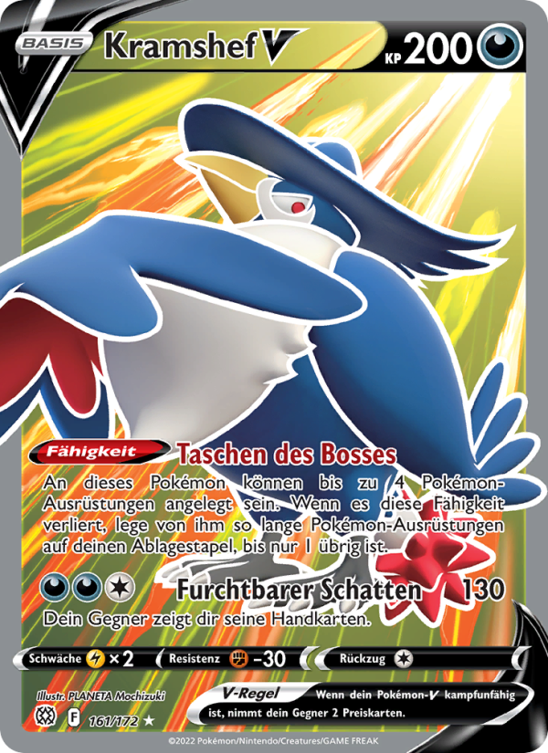 Kramshef V 161 — Strahlende Sterne (German Pokémon TCG card)