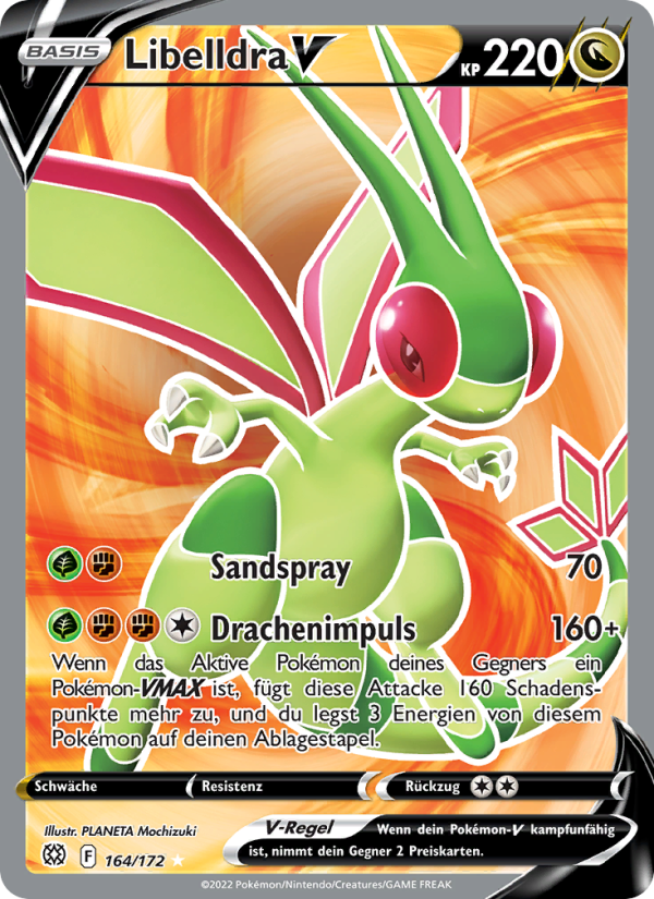 Libelldra V 164 — Strahlende Sterne (German Pokémon TCG card)