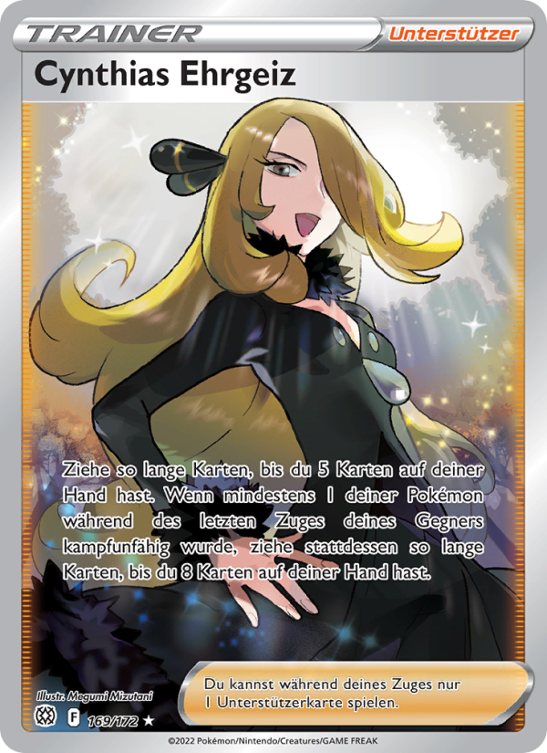 Cynthias Ehrgeiz 169 — Strahlende Sterne (German Pokémon TCG card)