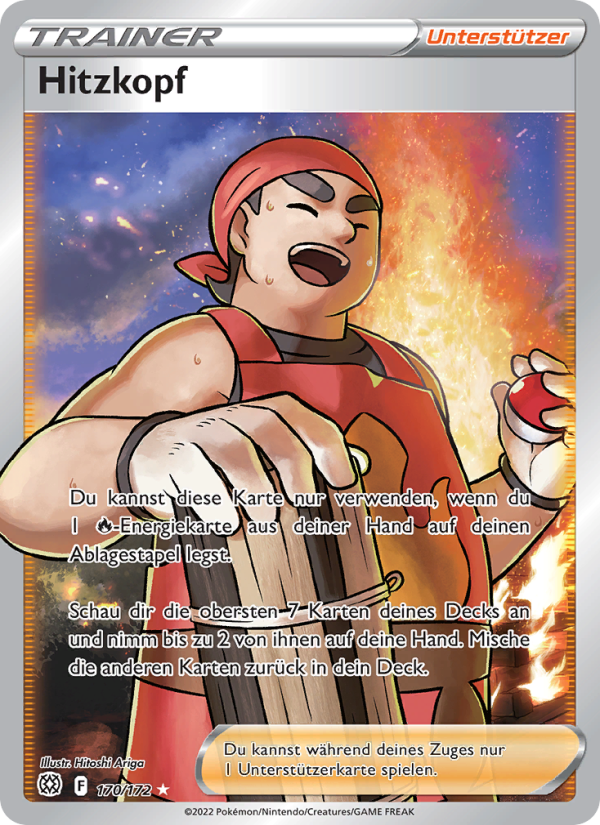Hitzkopf 170 — Strahlende Sterne (German Pokémon TCG card)