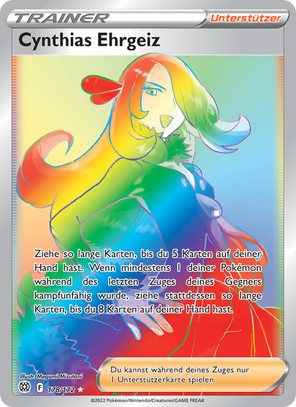 Cynthias Ehrgeiz 178 — Strahlende Sterne (German Pokémon TCG card)