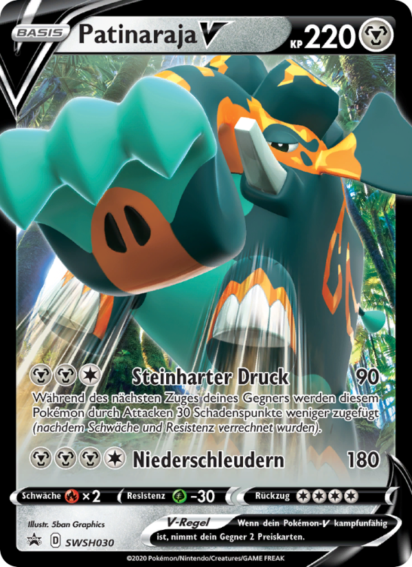 Patinaraja V SWSH030 — SCSC Promokarten (German Pokémon TCG card)
