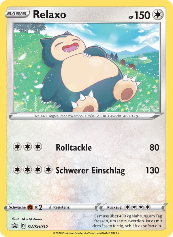 Relaxo SWSH032 — SCSC Promokarten (German Pokémon TCG card)