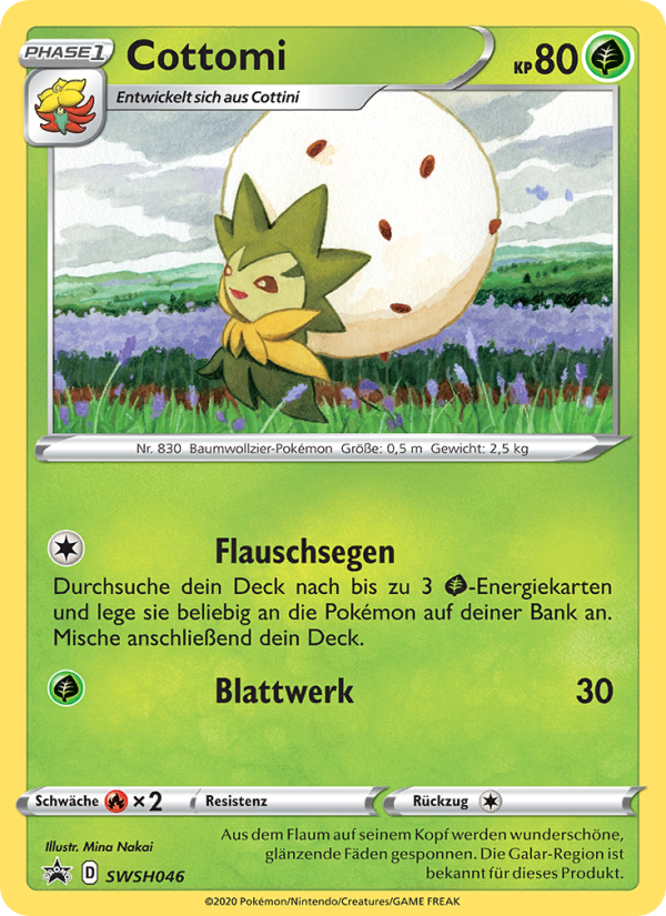 Cottomi SWSH046 — SCSC Promokarten (German Pokémon TCG card)