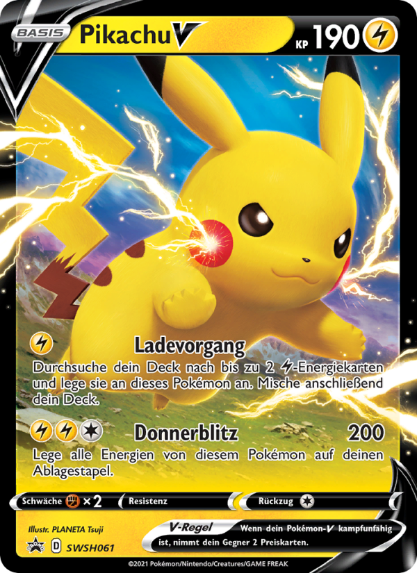 Pikachu V SWSH061 — SCSC Promokarten (German Pokémon TCG card)