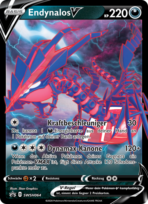 Endynalos V SWSH064 — SCSC Promokarten (German Pokémon TCG card)