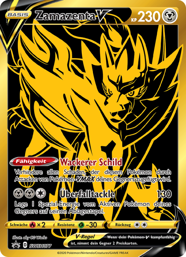 Zamazenta V SWSH077 — SCSC Promokarten (German Pokémon TCG card)