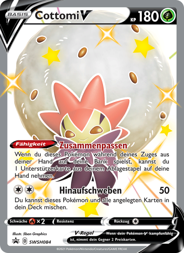 Cottomi V SWSH084 — SCSC Promokarten (German Pokémon TCG card)