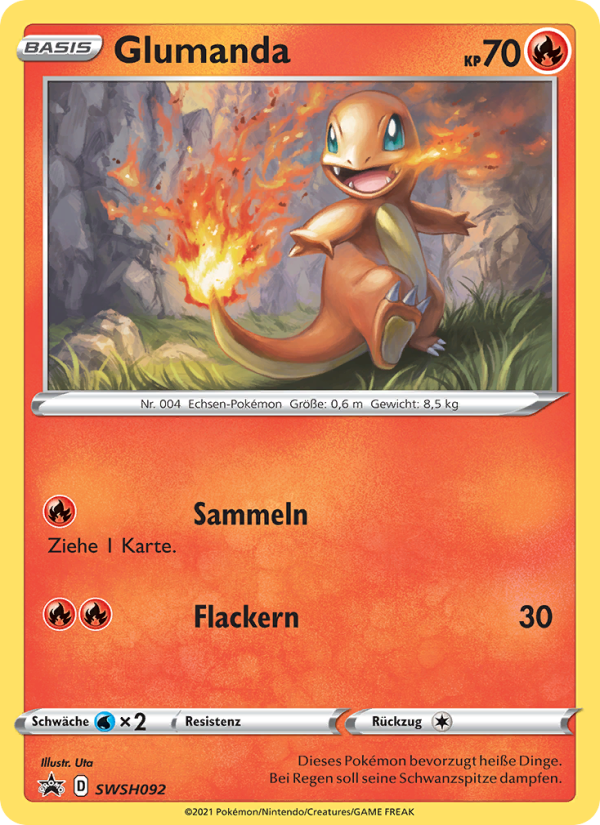 Glumanda SWSH092 — SCSC Promokarten (German Pokémon TCG card)