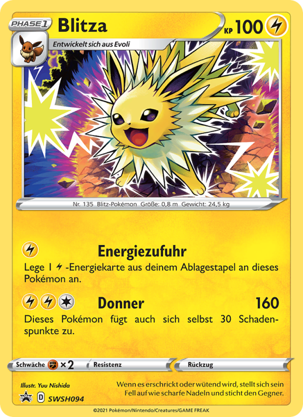 Blitza SWSH094 — SCSC Promokarten (German Pokémon TCG card)