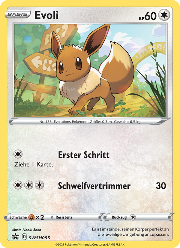 Evoli SWSH095 — SCSC Promokarten (German Pokémon TCG card)
