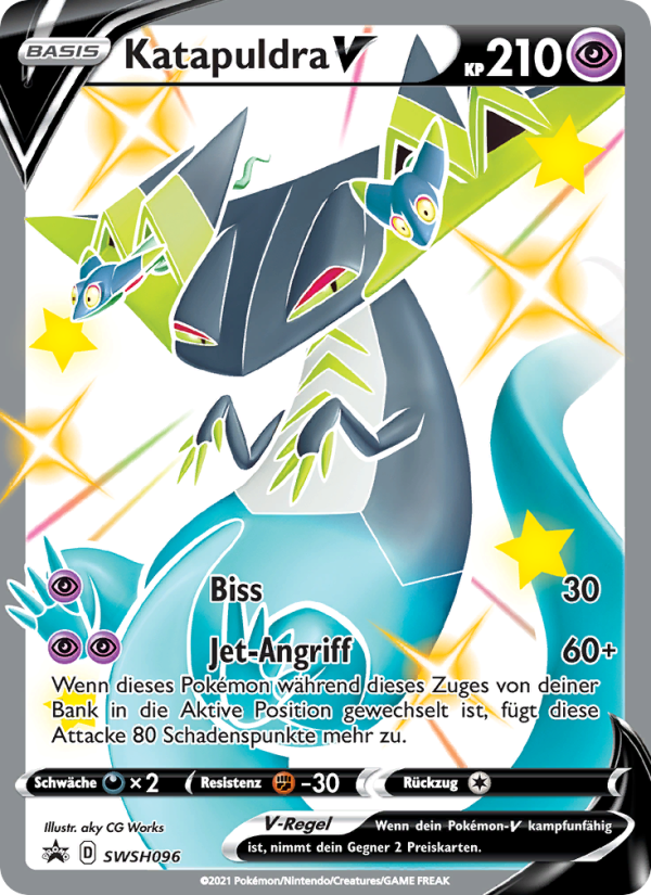 Katapuldra V SWSH096 — SCSC Promokarten (German Pokémon TCG card)