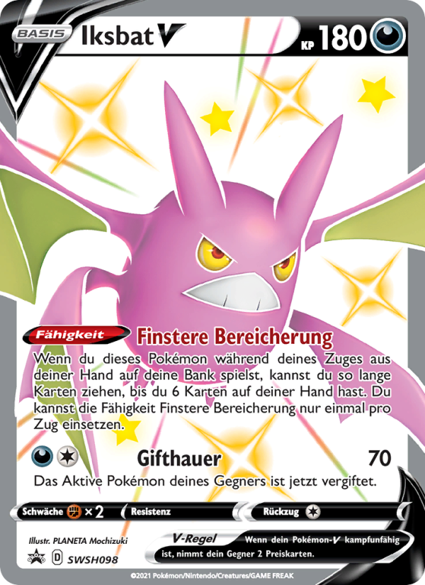 Iksbat V SWSH098 — SCSC Promokarten (German Pokémon TCG card)